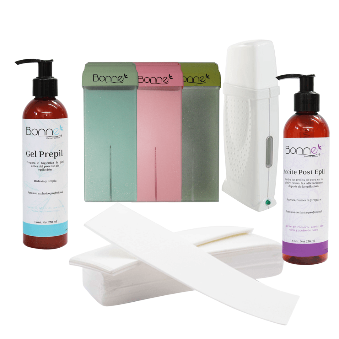kit de depilación con cera profesional